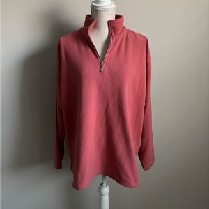 Quarter zip Fleece Jacket Pink